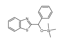 2-[Phenyl(trimethylsiloxy)methyl]benzothiazol Structure
