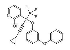 3-[(2S)-4-cyclopropyl-1,1,1-trifluoro-2-(3-phenoxyphenoxy)but-3-yn-2-yl]-1H-pyridin-2-one Structure
