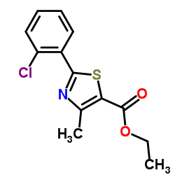 2-(2-氯苯基)-4-甲基-5-噻唑羧酸乙酯结构式