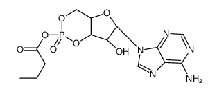 [(4aR,6R,7R,7aS)-6-(6-aminopurin-9-yl)-7-hydroxy-2-oxo-4a,6,7,7a-tetrahydro-4H-furo[3,2-d][1,3,2]dioxaphosphinin-2-yl] butanoate结构式