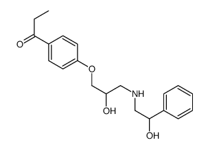 1-[4-[2-Hydroxy-3-[(2-hydroxy-2-phenylethyl)amino]propoxy]phenyl]-1-propanone结构式