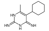 2,4-diamino-5-cyclohexyl-6-methylpyrimidine Structure
