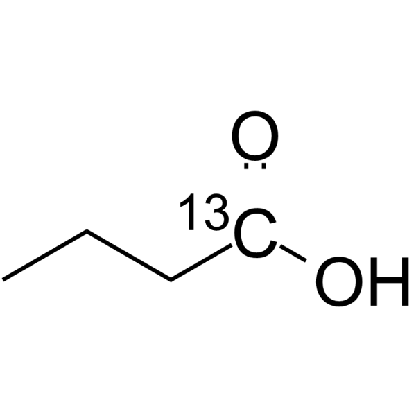 Butanoic acid-13C1结构式
