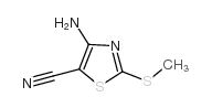 4-氨基-2-(甲硫基)噻唑-5-甲腈结构式