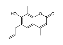 4,8-dimethyl-6-allyl-7-hydroxycoumarin结构式