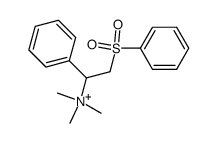 N,N,N-trimethyl-1-phenyl-2-(phenylsulfonyl)ethan-1-aminium结构式