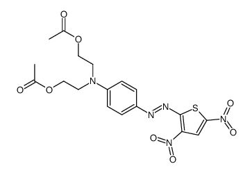 2,2’-[[[4-(3,5-二硝基-2-噻吩基)偶氮]苯基]亚氨基]双-乙醇二乙酸酯结构式