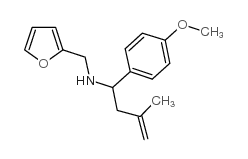 呋喃-2-基甲基-[1-(4-甲氧基-苯基)-3-甲基-丁-3-烯基]-胺结构式