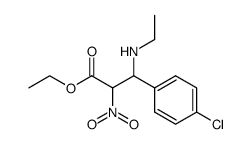 3-ethylamino-3-(4-chloro-phenyl)-2-nitro-propionic acid ethyl ester结构式
