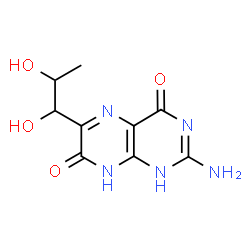 2-Amino-6-(1,2-dihydroxypropyl)-4,7(1H,8H)-pteridinedione Structure