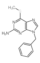 9H-Purin-2-amine,6-(methylthio)-9-(phenylmethyl)-结构式