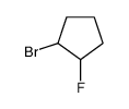 1-bromo-2-fluorocyclopentane Structure
