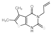3-烯丙基-5,6-二甲基-2-硫氧代-2,3-二氢噻吩并[2,3-d]嘧啶-4(1h)-酮结构式