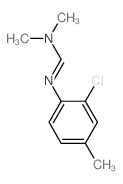 N-(2-chloro-4-methyl-phenyl)-N,N-dimethyl-methanimidamide结构式
