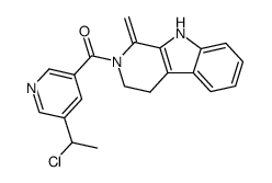 2-[5-(1-chloro-ethyl)-nicotinoyl]-1-methylene-2,3,4,9-tetrahydro-1H-β-carboline结构式