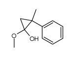1-Methoxy-2-methyl-2-phenylcyclopropanol结构式