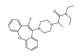 N,N-diethyl-2-[4-(5-fluorobenzo[b][1]benzoxepin-6-yl)piperazin-1-yl]propanamide Structure