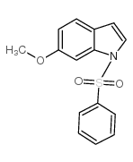 6-甲氧基-1-(苯基磺酰基)-1H-吲哚结构式