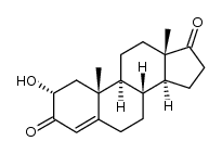 2alpha-Hydroxyandrost-4-ene-3,17-dione结构式