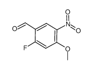 2-氟-4-甲氧基-5-硝基苯甲醛结构式