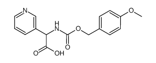 DL-α-[[[(4-methoxyphenyl)methoxy]carbonyl]amino]-3-pyridineacetic acid Structure