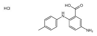5-amino-2-(4-methylanilino)benzoic acid,hydrochloride Structure