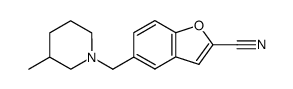 5-(3-methyl-piperidin-1-ylmethyl)-benzofuran-2-carbonitrile Structure