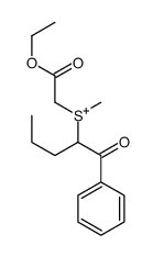 (2-ethoxy-2-oxoethyl)-methyl-(1-oxo-1-phenylpentan-2-yl)sulfanium结构式