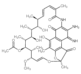 3-氨基-4-亚氨基-利福霉素结构式