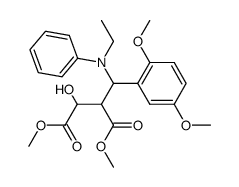 2-[(2,5-Dimethoxy-phenyl)-(ethyl-phenyl-amino)-methyl]-3-hydroxy-succinic acid dimethyl ester Structure