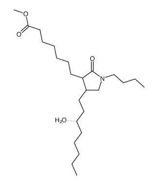 7-[1-Butyl-4-(3-hydroxy-octyl)-2-oxo-pyrrolidin-3-yl]-heptanoic acid methyl ester Structure