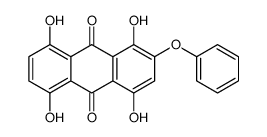 1,4,5,8-tetrahydroxy-2-phenoxyanthracene-9,10-dione结构式
