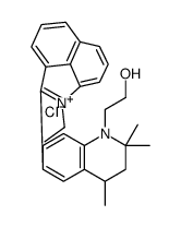 1-乙基-2-[1,2,3,4-四氢-1-(2-羟乙基)-2,2,4-三甲基-6-喹啉基]-苯并[CD]吲哚翁,盐酸盐结构式