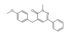 4-[(4-methoxyphenyl)methyl]-2-methyl-6-phenylpyridazin-3-one Structure