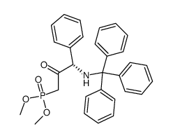 (S)-dimethyl (2-oxo-3-phenyl-3-(tritylamino)propyl)phosphonate结构式