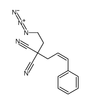 2-(2-azidoethyl)-2-(3-phenylprop-2-enyl)propanedinitrile Structure