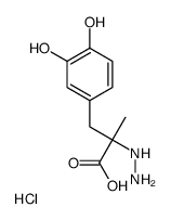 (2S)-3-(3,4-dihydroxyphenyl)-2-hydrazinyl-2-methylpropanoic acid,hydrochloride Structure