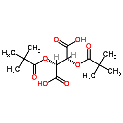 (-)-Dipivaloyl-L-tartaric Acid Structure