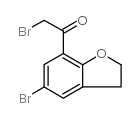 2-溴-1-(5-溴-2,3-二氢-1-苯并呋喃-7-基)乙酮结构式