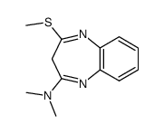 dimethyl-(4-methylsulfanyl-3H-benzo[b][1,4]diazepin-2-yl)-amine结构式