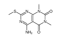 5-amino-1,3-dimethyl-7-methylthiopyrimido[4,5-d]pyrimidine-2,4(1H,3H)-dione Structure
