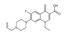 1-ethyl-6-fluoro-4-oxo-7-(4-prop-2-enylpiperazin-1-yl)quinoline-3-carboxylic acid结构式