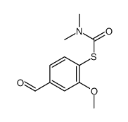 S-(4-formyl-2-methoxyphenyl) N,N-dimethylcarbamothioate结构式