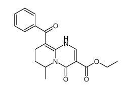 ethyl 9-benzoyl-6-methyl-4-oxo-1,6,7,8-tetrahydro-4H-pyrido[1,2-a]pyrimidine-3-carboxylate结构式