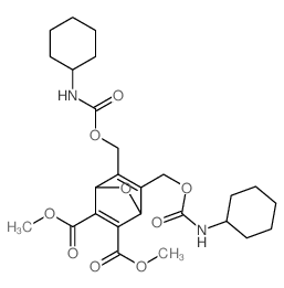 dimethyl 5,6-bis(cyclohexylcarbamoyloxymethyl)-7-oxabicyclo[2.2.1]hepta-2,5-diene-2,3-dicarboxylate structure