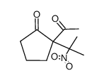 2-acetyl-2-(2-nitropropan-2-yl)cyclopentan-1-one结构式