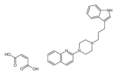 1-(Quinol-2-yl)-4-(indol-3-ylpropyl)piperazine dimaleate结构式