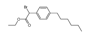 ethyl 2-bromo-2-(4-hexylphenyl)acetate结构式
