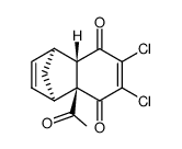 endo-4a-acetyl-2,3-dichloro-4a,5,8,8a-tetrahydro-5,8-methano-1,4-naphthoquinone结构式