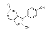 5-chloro-3-(4-hydroxyphenyl)-1H-benzimidazol-2-one结构式